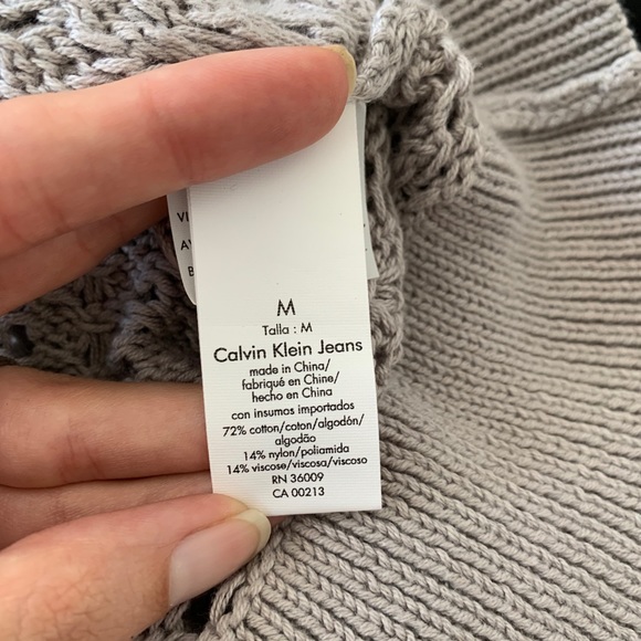 {Calvin Klein} open knit cowl neck sweater - Picture 9 of 9